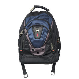 Wenger SwissGear Laptop Backpack Black/Blue Padded Sleeve Airflow Back